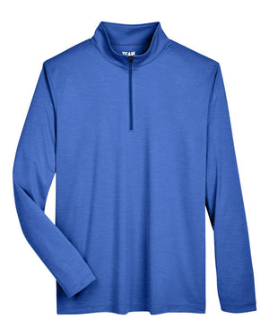 Team 365 Men's Zone Sonic Heather Performance Quarter-Zip - Sport Royal Heather