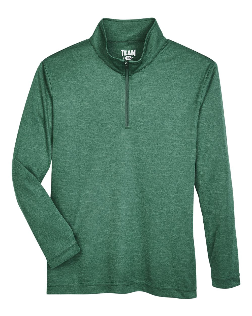 Team 365 Youth Zone Sonic Heather Performance Quarter-Zip - Sport Forest Heather