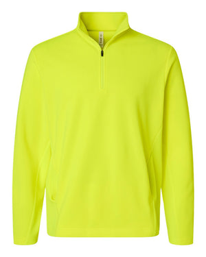 Team 365 Unisex Squad Cadet Quarter-Zip Tech Fleece Pullover - Safety Yellow