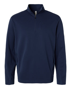 Team 365 Unisex Squad Cadet Quarter-Zip Tech Fleece Pullover - Sport Dark Navy