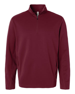 Team 365 Unisex Squad Cadet Quarter-Zip Tech Fleece Pullover - Sport Maroon