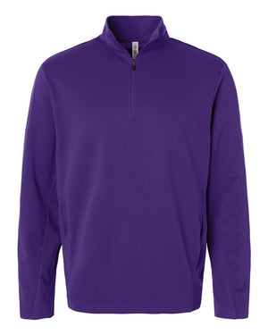 Team 365 Unisex Squad Cadet Quarter-Zip Tech Fleece Pullover - Sport Purple