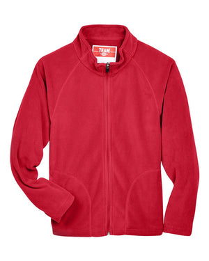 Team 365 Youth Campus Microfleece Jacket - Sport Red