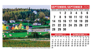 Scenes of Canada French English 2025 Promotional Desk Calendar