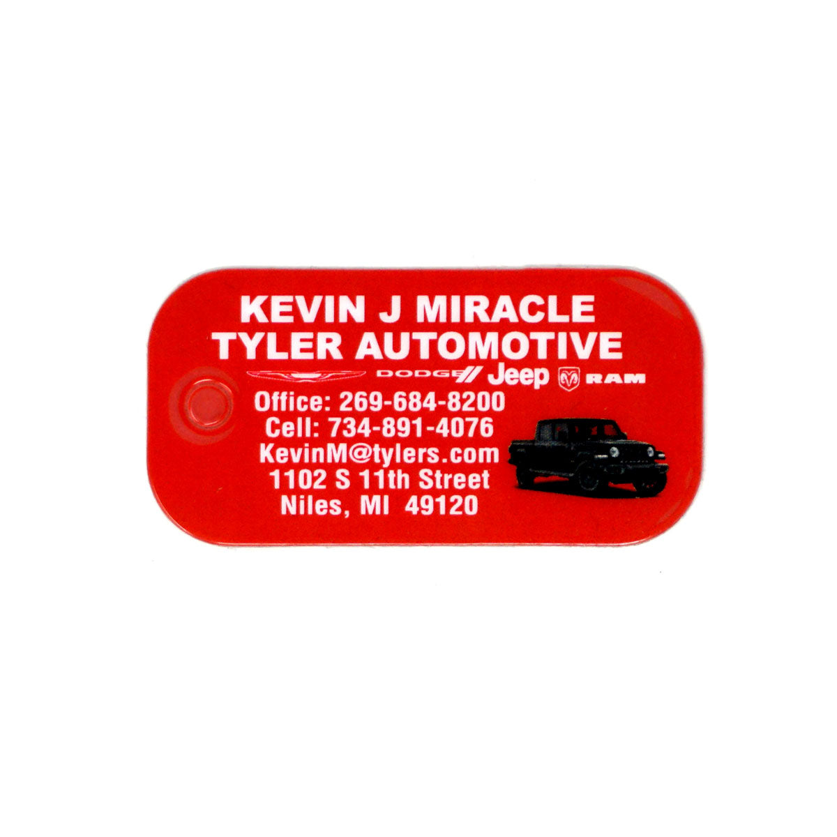 Poly Laminate Key Tag - Large Rectangle