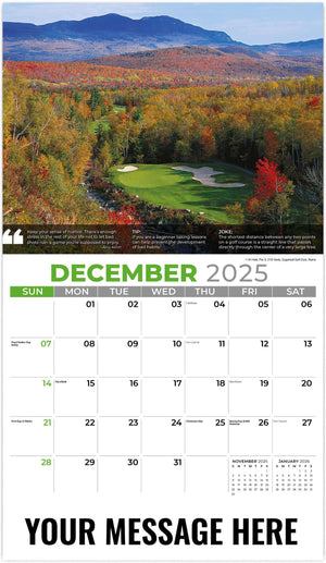 Galleria Golf Tips - 2025 Promotional Calendar