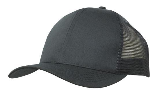 6 Panel Mesh Back Cap Breathable P-Twill - Custom Embroidered