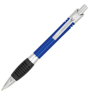 Breeze Plastic Plunger Action Pen with Metal Clip